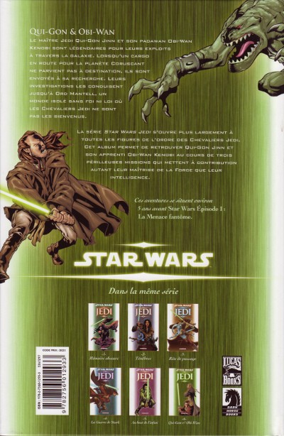 Verso de l'album Star Wars - Jedi Tome 6 Qui-Gon & Obi-Wan