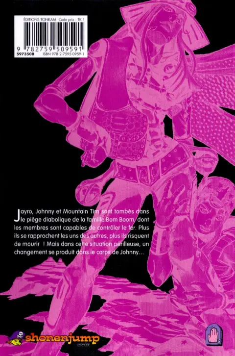 Verso de l'album Jojo's Bizarre Adventure : Steel Ball Run Vol. 4 Le destin de Jayro Zeppeli