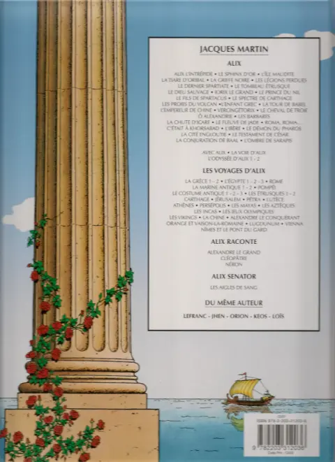 Verso de l'album Alix Tome 4 La tiare d'Oribal