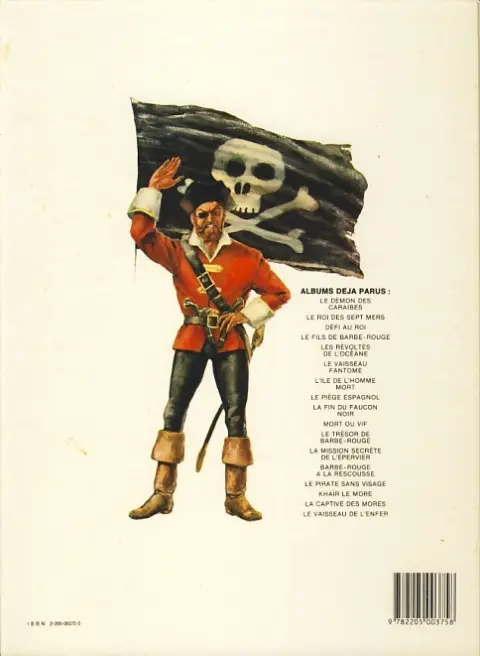 Verso de l'album Barbe-Rouge Tome 9 La fin du Faucon Noir