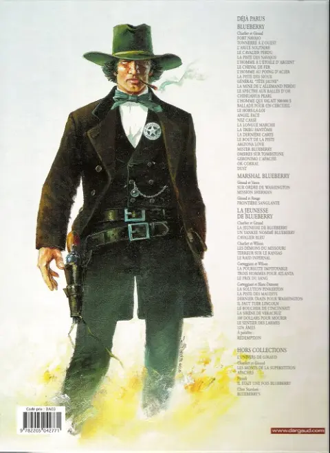 Verso de l'album Marshal Blueberry Tome 3 Frontière sanglante