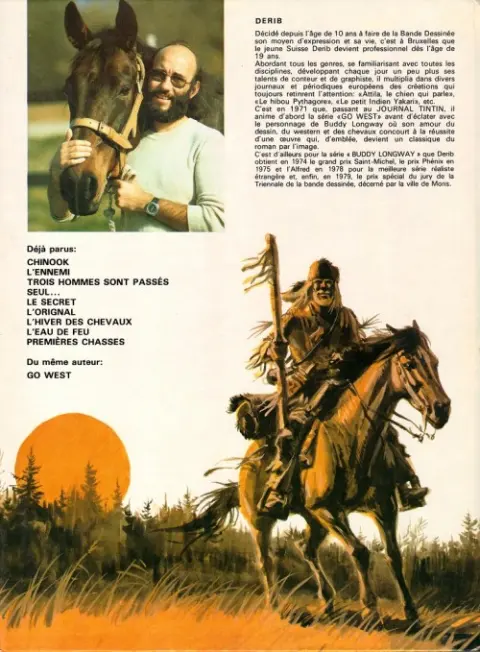 Verso de l'album Buddy Longway Tome 1 Chinook
