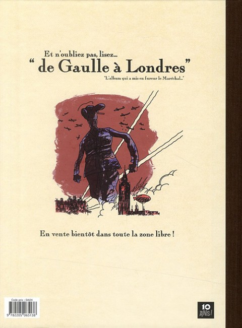 Verso de l'album De Gaulle à la plage