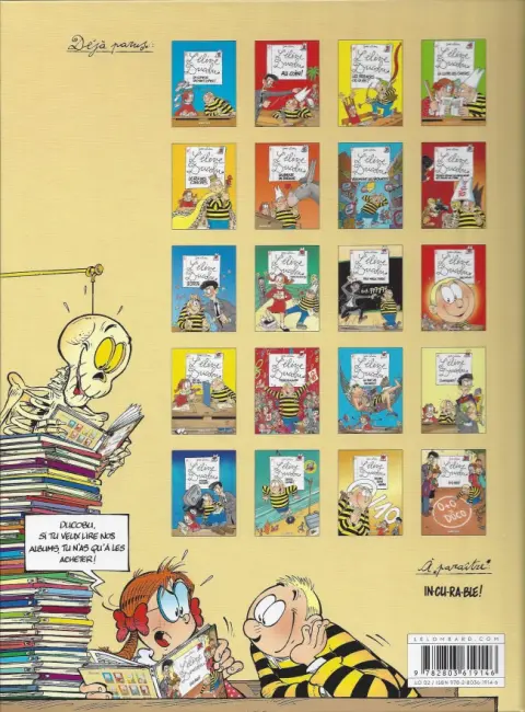 Verso de l'album L'Élève Ducobu Tome 1 Un copieur sachant copier !