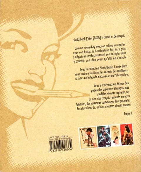 Verso de l'album Sketchbook - Comix Buro Sketchbook El Gunto