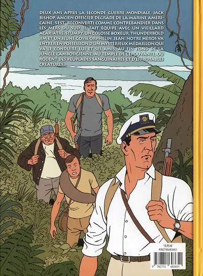 Verso de l'album Les aventures de Jack Bishop Tome 1 Le Temple de l'épouvante