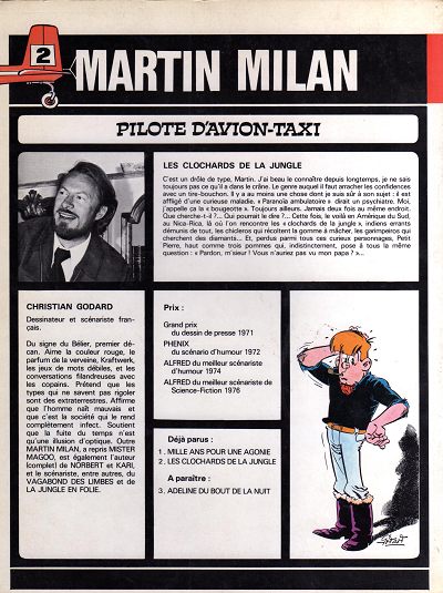 Verso de l'album Martin Milan 2ème Série Tome 2 Les clochards de la jungle