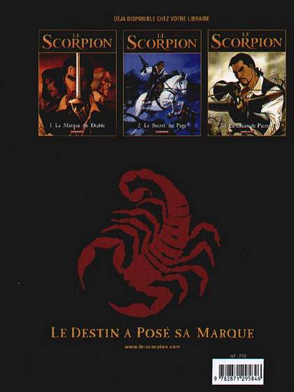 Verso de l'album Le Scorpion Tome 1 La marque du diable
