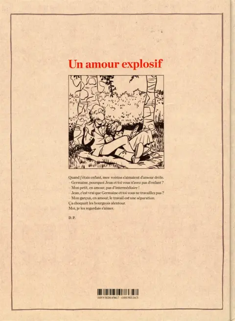 Verso de l'album Un amour exemplaire