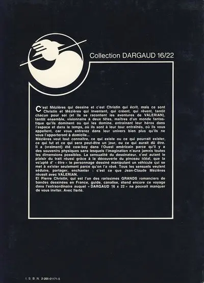 Verso de l'album Valérian Tome 3 Le pays sans étoile