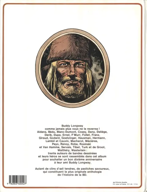 Verso de l'album Buddy Longway Les amis de Buddy Longway