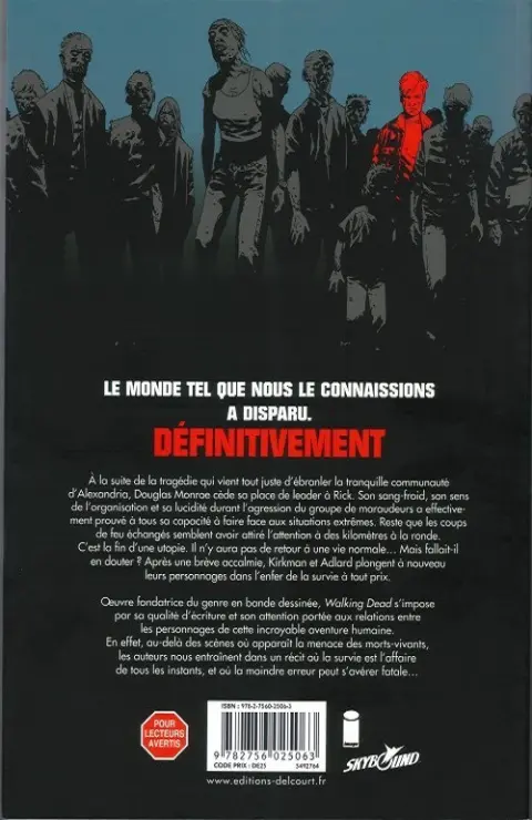 Verso de l'album Walking Dead Tome 14 Piégés !