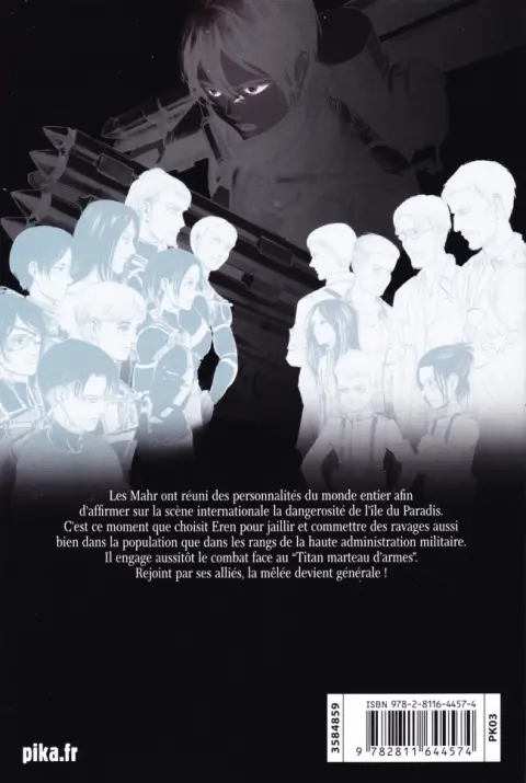 Verso de l'album L'Attaque des Titans 26