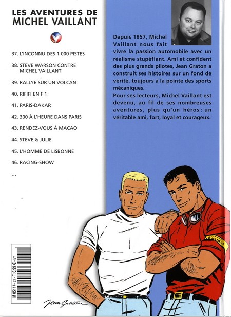 Verso de l'album Michel Vaillant La Collection Tome 37 L'inconnu des 1000 pistes