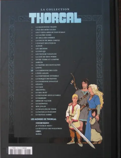Verso de l'album Thorgal La collection Tome 17 La gardienne des clés