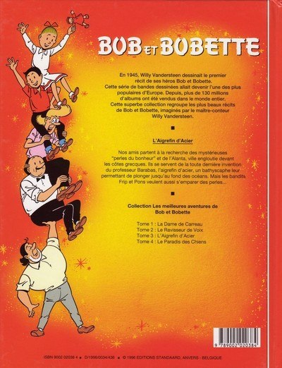 Verso de l'album Les meilleures aventures de Bob et Bobette Tome 3 L'aigrefin d'acier