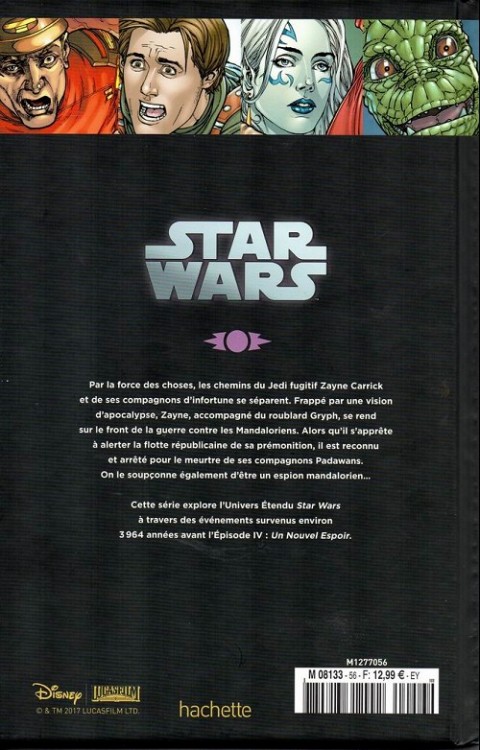 Verso de l'album Star Wars - Légendes - La Collection Tome 56 Chevaliers de l'Ancienne République - III. Au cœur de la peur