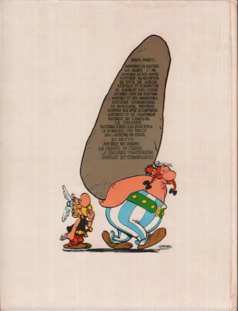 Verso de l'album Astérix Tome 14 Astérix en Hispanie