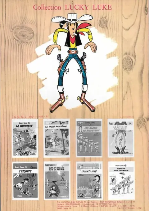 Verso de l'album Lucky Luke Tome 20 Billy the Kid