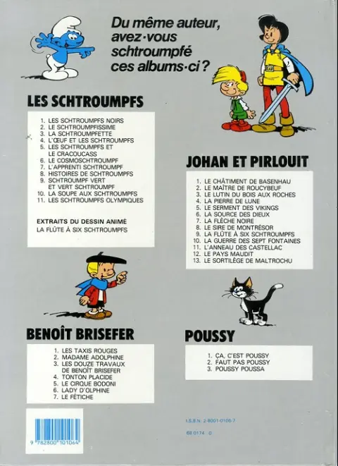 Verso de l'album Johan et Pirlouit Tome 12 Le pays maudit