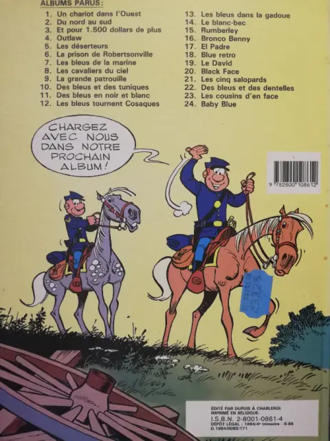 Verso de l'album Les Tuniques Bleues Tome 4 Outlaw