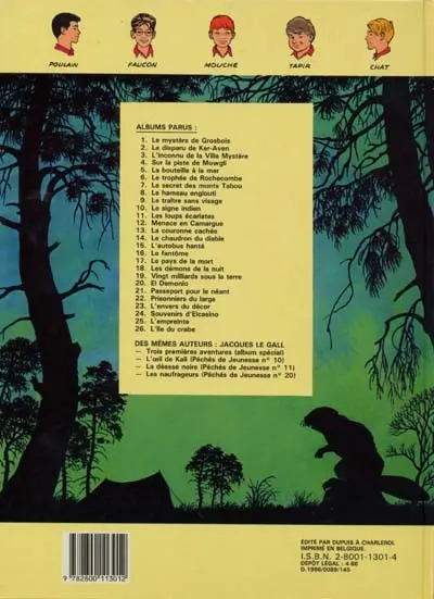 Verso de l'album La Patrouille des Castors Tome 11 Les loups écarlates