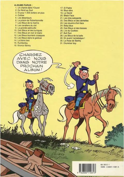Verso de l'album Les Tuniques Bleues Tome 22 Des bleus et des dentelles