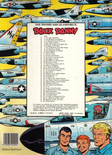 Verso de l'album Buck Danny Tome 23 Mission vers la vallée perdue