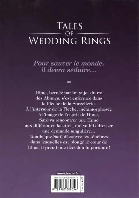 Verso de l'album Tales of Wedding Rings 10