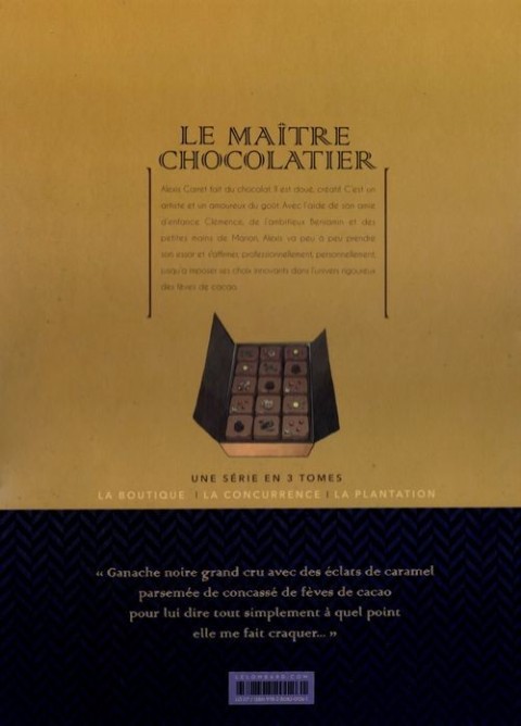 Verso de l'album Le Maître chocolatier 3 La plantation