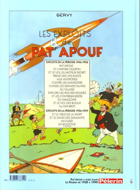Verso de l'album Editions du Triomphe Tome 13 Pat'apouf en fusée