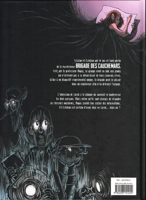 Verso de l'album La Brigade des cauchemars Tome 1 Sarah