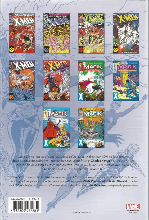 Verso de l'album X-Men L'intégrale Tome 20 1988 (I)