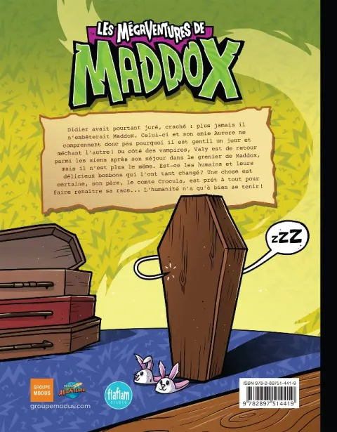 Verso de l'album Les mégaventures de Maddox Tome 4 Rituel et boules de gomme