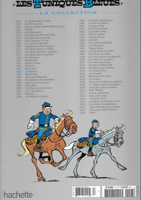 Verso de l'album Les Tuniques Bleues La Collection (Hachette) Tome 13 Le david