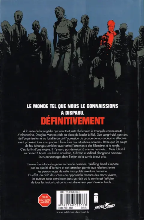 Verso de l'album Walking Dead Tome 14 Piégés !
