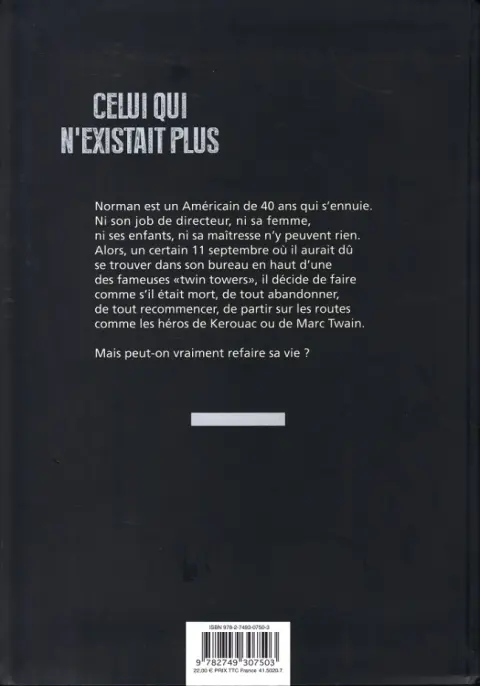 Verso de l'album Celui qui n'existait plus