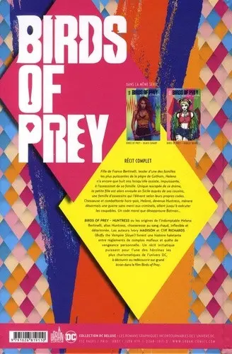 Verso de l'album Birds of Prey - Huntress