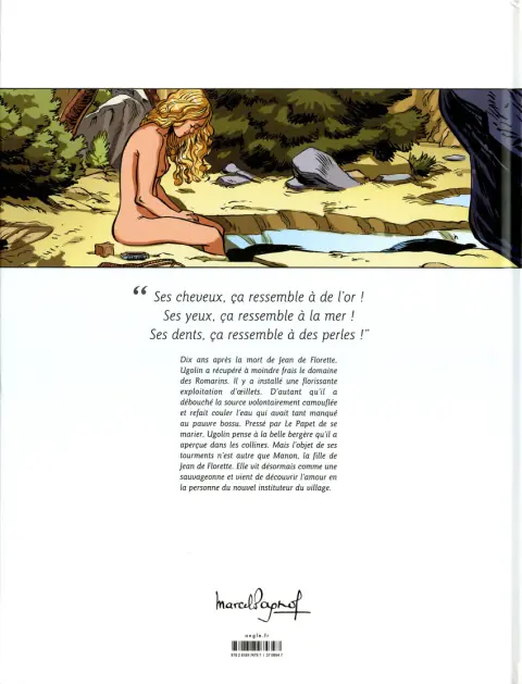 Verso de l'album Manon des sources 1ere partie