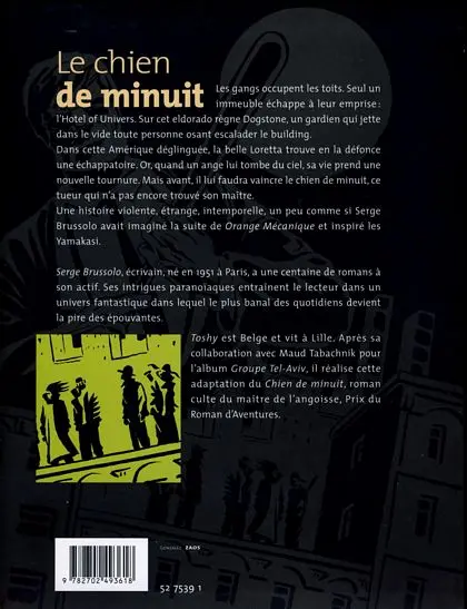 Verso de l'album Le Chien de minuit