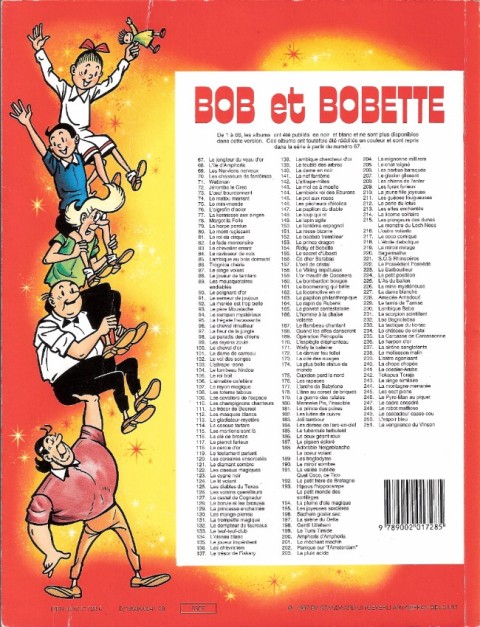 Verso de l'album Bob et Bobette Tome 192 Le petit frère de Bretagne