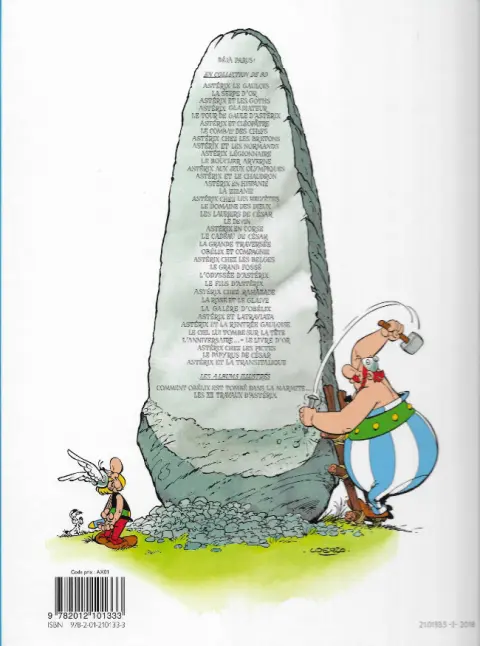 Verso de l'album Astérix Tome 1 Astérix Le Gaulois