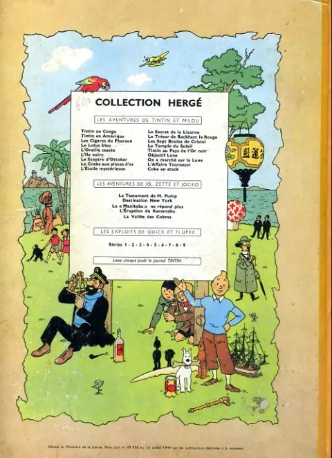 Verso de l'album Tintin Tome 14 Le temple du soleil