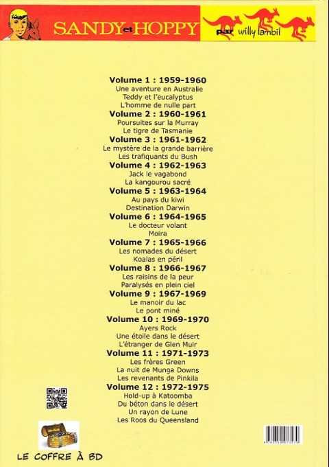 Verso de l'album Sandy & Hoppy Intégrale volume 10: 1969-1970