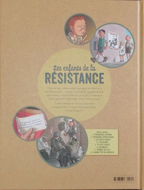 Verso de l'album Les Enfants de la Résistance Tome 1 Premières actions