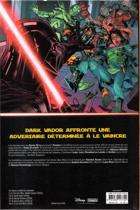 Verso de l'album Star Wars - Hidden Empire Tome 2/4