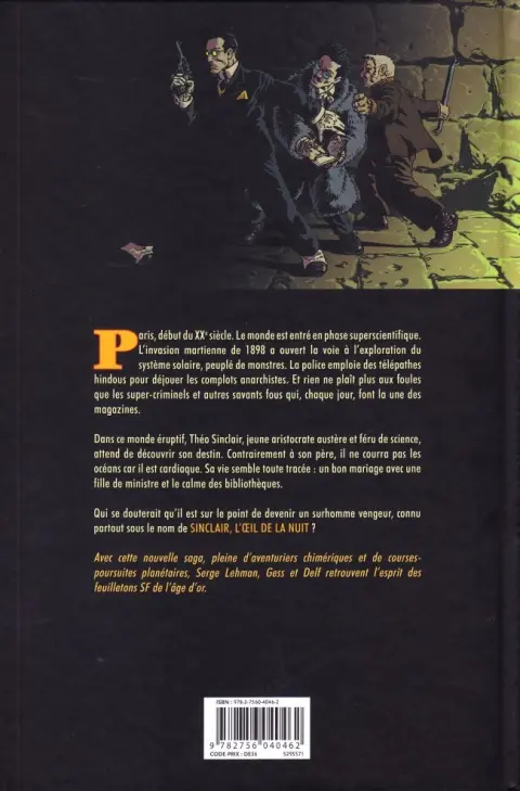 Verso de l'album L'Oeil de la Nuit 1 Ami du mystère