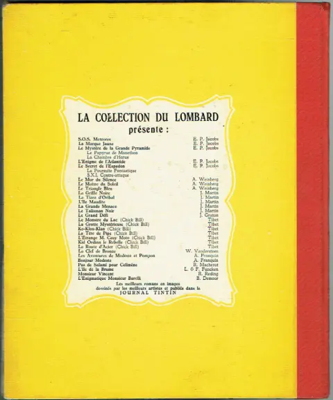 Verso de l'album Chick Bill Tome 6 La tête de pipe