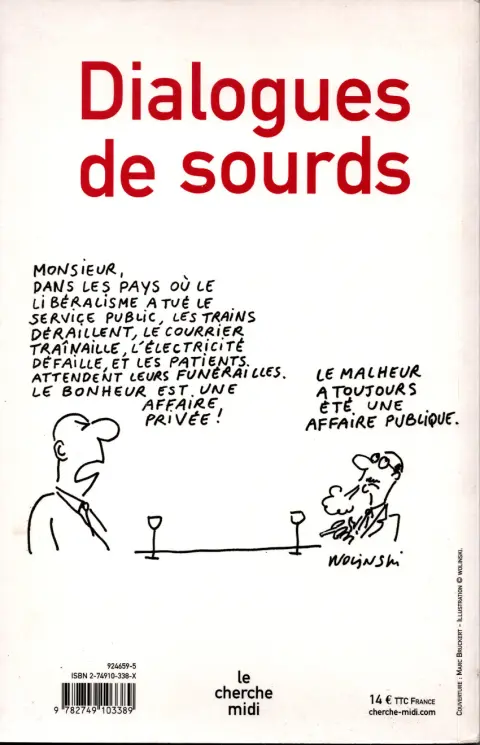 Verso de l'album Dialogues de sourds