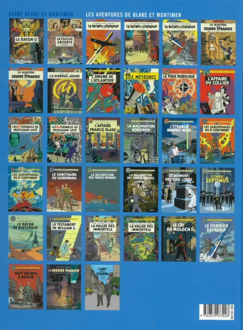 Verso de l'album Avant Blake et Mortimer Tome 1 Le rayon U